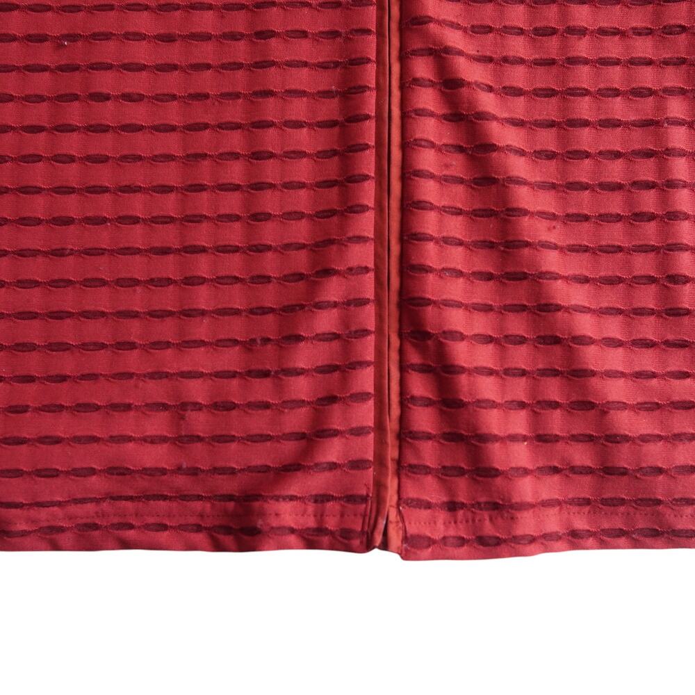 Notations Red Sheer Textured Zip Jacket Top 1X Officecore - Picture 7 of 9